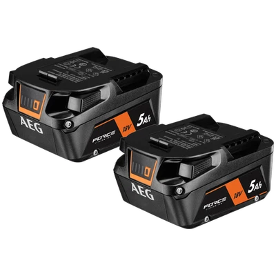 AEG 18V FORCE 5.0Ah Battery - Twin Pack