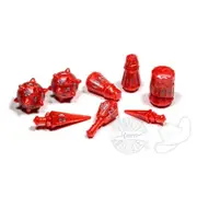 PolyHero Dice - Warrior 8 Dice Set Crimson Carnage