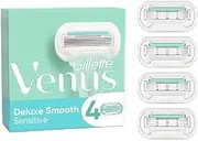 Gillette Venus Deluxe Smooth Sensitive Women's Razor Blade Refills, 4 Count