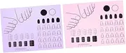 Baluue 2 Pack Nail Coloring Mat Colorized Silicone Pad for Manicure Nail Paste Tool Salon Supply