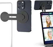 Magnetic Laptop Phone Holder Mount - Continuity Camera Adapter Compatible with MagSafe for iOS 16 & macOS Ventura, Slim Laptop Mount Computer Expansion Monitor Bracket for Smartphone