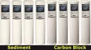 BLUONICS CTO Carbon Block & Sediment 8pcs 20”x 4.5" Replacement Filters