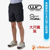 在飛比找momo購物網優惠-【Wildland 荒野】男 透氣抗UV多口袋工裝短褲_3L