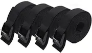 TOMVAES Lashing Straps, 5 M x 25 MM Adjustable Ratchet Tension Strap with Cam Buckles, Secure Tie Down Straps for Bike Motorcycle Truck Kayaks 4 Packs