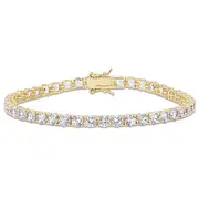 Julianna B. Cubic Zirconia Tennis Bracelet in Yellow-Plated at Nordstrom One Size