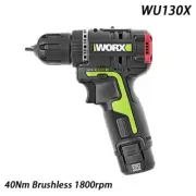 WU130X Cordless Drill 12V 40Nm Brushless Motor Professional Tool Hand Drill