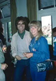 British tennis player Sue Barker with singer Cliff Richard, circa - Old Photo