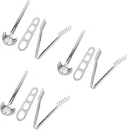 Ciieeo 3 Sets Essential Kitchen Tool Stainless Steel Pasta Spoon Noodle Server Spaghetti Measure Tool Spaghetti Tong Easy Storage