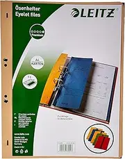 Leitz Hole Punched Folders 1/2 Front Cover-A4–Manila Cardboard-Assorted Colours (Pack of 5)