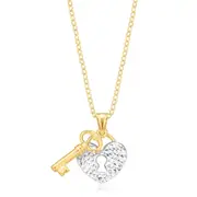 Zamel's 9ct Yellow Gold Key Women's Locket Elegant Jewellery