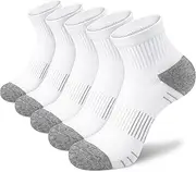 [cuangya] Ankle Socks Women Athletic Running Socks Hiking 5-Pairs White