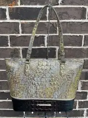NWT $315 Brahmin Medium Asher Symphony Katla Tote brown metallic