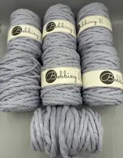 Macrame Cord Bobbiny Mixed Lot Of 7 Iris Purple Recycled Cotton 9mm 200m