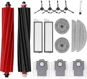 Vacuum Attachments for Roborock S8 MaxV Ultra Robot Vacuum, 2 Main Brush, 2 HEPA Filters, 4 Side Brushes, 4 Washable Mop Pads, 3 Dust Bags, 1 Cleaning Tool - 16PCS