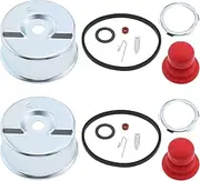 SG Store 2Sets Carburetor Float Bowl & Needle Seat Kit Primer Bulb O-Ring Repair Kit Compatible with Tecumseh 631867 631021B 631021A 631021 36045A Lawn Mower Carb