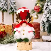 Christmas Reindeer Gnome with Red Hat