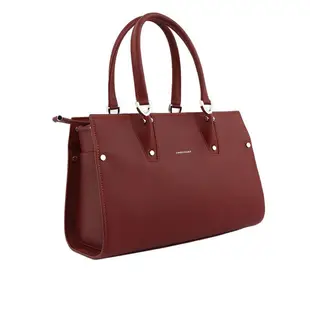 LONGCHAMP Paris Premier小牛皮手提托特包(S)(酒紅色) 1320 870 945