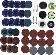 Sanding Discs 300 Pack 50mm Drill/grinder Sandpaper 3mm 6mm Support Plates 36-3000 Grit Range