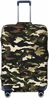 [CADREWY] Camo Print Travel Suitcase Cover Luggage Protector with Elastic Anti Scratch for Carry On, Black, Medium