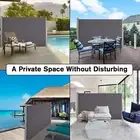 Elora Side Awning Grey 200x300cm Sun Shade Indoor Outdoor Partition Screen Blind