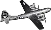 1:144 WWII US Air Force B-29 Superfortress Bomber Model with Rotary Propeller Airplane Alloy Souvenir for Home Decor