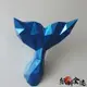 下殺-【送工具包】3D立體紙模型 鯨魚尾巴 創意卡通動物壁掛 手工摺紙藝DIY工具材料包 3D手工摺紙立體 壁掛牆飾