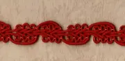 5 Yards 1/4" Oriental Feel Red Open Weave Gimp Trim 46097