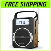 Digital AM/FM Clock Radio with Premium 5W Speaker & Bluetooth Connectivity