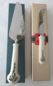 NEW Lenox Holiday Serving Pieces, Cake Server, and Meat Server