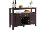 Giantex Modern Buffet Storage Cabinet Kitchen Sideboard w/Wine Rack Accent Storage Organiser Coffee