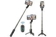 Bluetooth Selfie Stick, Extendable Phone Tripod with Wireless Remote Bluetooth Shutter Compatible with iPhone