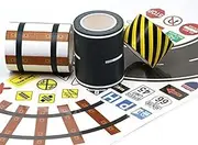 Road Tape for Toy Car & Trains,3 Tape Rolls, Bonus 160 Traffic Sign Die Cut Stickers, 4 Road Tight Curves and 4 Trains Tight Curves, Develop Your Kids Imagination and Memory, Play and Learn
