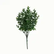3 Dark Green 13" Artificial Eucalyptus Bushes Faux Greenery Stems Party Supplies
