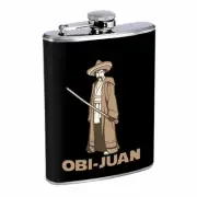 Flask Obi Juan Fighter 01R 8oz Stainless Steel Hip Drinking Whiskey