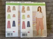 Simplicity Pattern 8092 Misses Skirt in 2 Lengths & Pants~Culottes or Shorts