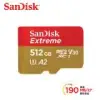 SanDisk Extreme 512G microSDXC UHS-I(V30)(A2)記憶卡(讀取達190MB)