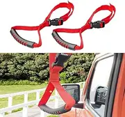 Armastuse 2 pcs AutomotiveStanding Aid Safety Grab Handle Adjustable Vehicle Support Strap Portable Nylon Car Assist Device Grip Handle for Elderly, Disability(red)