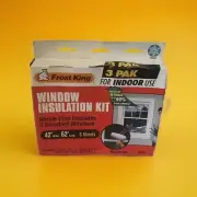 Frost King Window Insulation Shrink Kit 42" x 62" Clear New In Box 3 Sheets