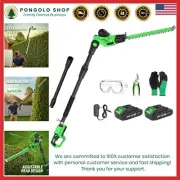 Cordless Hedge Trimmer Electric 18-Inch Blade Extension Pole Multi-Angle