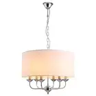 HomCom 6-Light Modern Chandelier, White, New in Sealed Box!