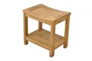 Praha Shower Seat 18" Stool Bench-Made From Grade-A Teak Wood