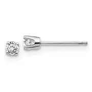 14kw .15ct I2 K L Diamond Stud Push on Post Earrings