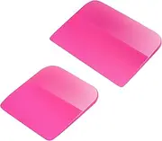 DuBom 2Pcs PPF Squeegee Kit, Rubber Squeegee Window Tint Squeegee, Anti-Scratch TPU Squeegee, Window Tint Tools for Paint Protection Film Installation, Water Wiper/Household Cleaning, Pink