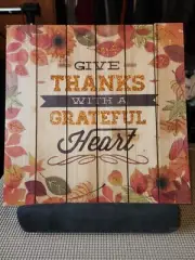 Give Thanks with a Grateful Heart Hobby Lobby Leaves Sign