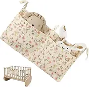 Weqizuerqi Baby Bed Storage Bag,Bedside Storage Suspending Bag - Dormitory Bed Bunk Organizing Bag, 2 Pockets Crib Accessories for Baby Cribs and Toys