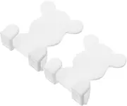 COHEALI 2pcs Wall Mounted Razor Holder Durable Shaving Brush Stand for Bathroom Storage Space Saving Organizer Rack for Keeping Razors Dry and Clean