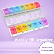 Weekly Pill Case Pill Box Push Button 7 Day Pills Case Healthcare Vitamin Holder