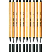 Stabilo 88 Point Fineliner Pen 0.4mm (Black) [Box 10]