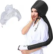ITADAKU 2 Pcs Net Plopping Cap for Drying Curly Hair, Net Plopping Cap with Drawstring for Drying Curly Hair, Adjustable Hair Drying Hoods Net Plopping (Black)