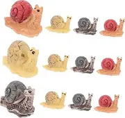 12pcs Micro Landscape Snail Resin Snail Decor Micro Landscape Decor Resin Snail Figurine Resin Snail Shape Adornments Snail Statue Garden Snail Figurine Snail Resin Sculptures